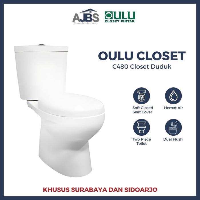 OULU Closet duduk C480 - Kloset duduk - Toilet duduk - AJBS Home Center Surabaya - Kloset Oulu, Sura
