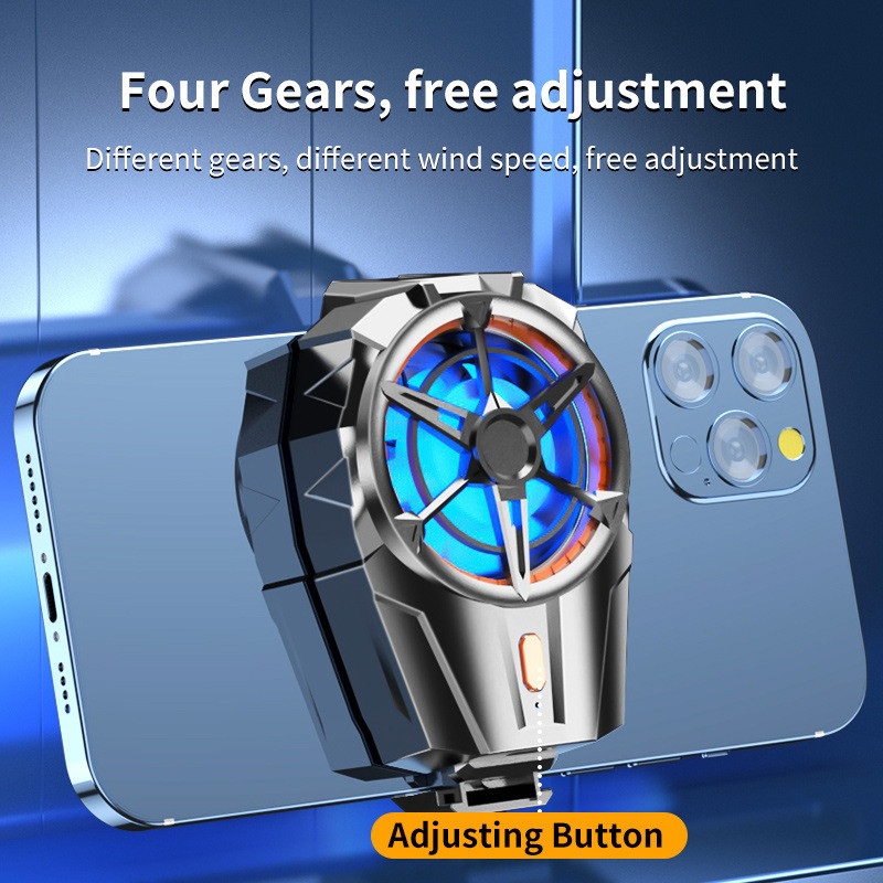 Mobile Phone Cooler Phone Gaming Rechargeable Portable Fan For Phone Cooler For Games Cooler Black