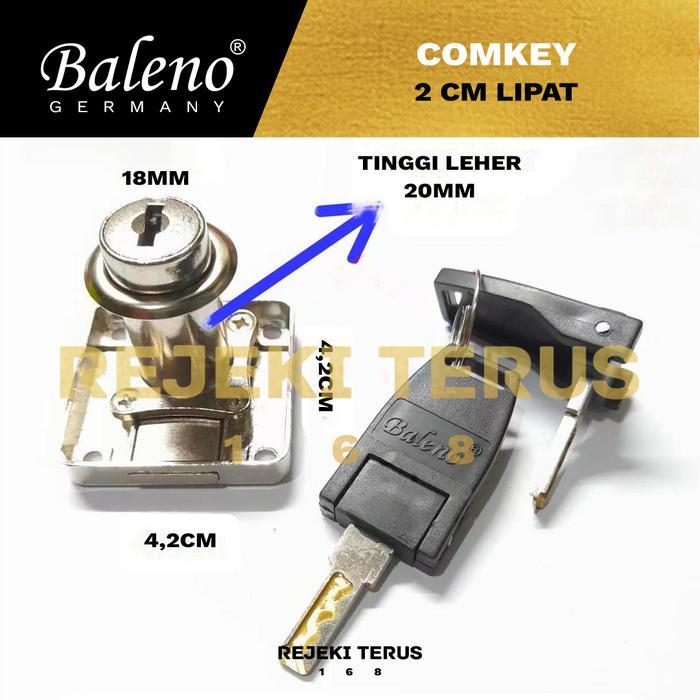 Comkey Baleno 2 Cm Lipat / Kunci Loker Besi Kait Computer Key Lemari