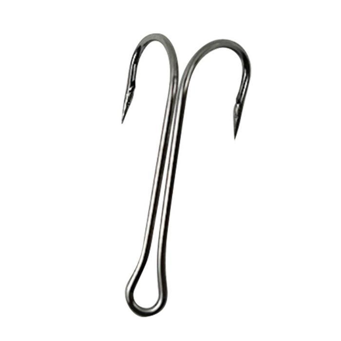 Aneka Umpan - 100pcs High Carbon Steel Fishing Hook Double Hook Soft Frog Hook 1#/2#
