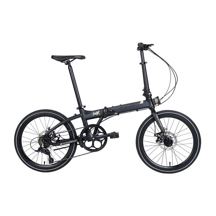 Sepeda Lipat Element Foldx X9 8 speed 20 inch - Hitam