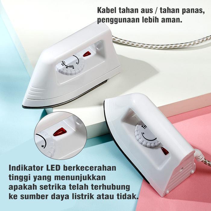 Setrika Portable/Setrika Mini White Setrika /Mini Portable/500W/setrika pakaian iron Kontrol suhu