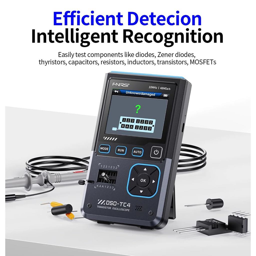 FNIRSI DSO-TC4 Digital Oscilloscope Transistor Tester Signal Generator 10MHz Bandwidth 2.8" TFT for