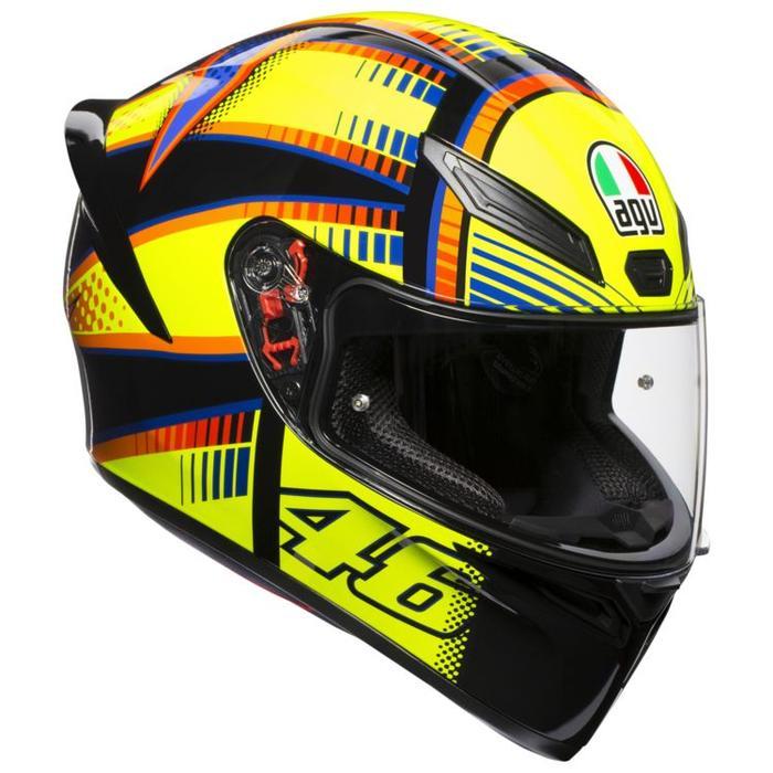 Helm Agv K1 Motif Soleluna 46 Yellow Rossi AGV K1 K-1Kuning