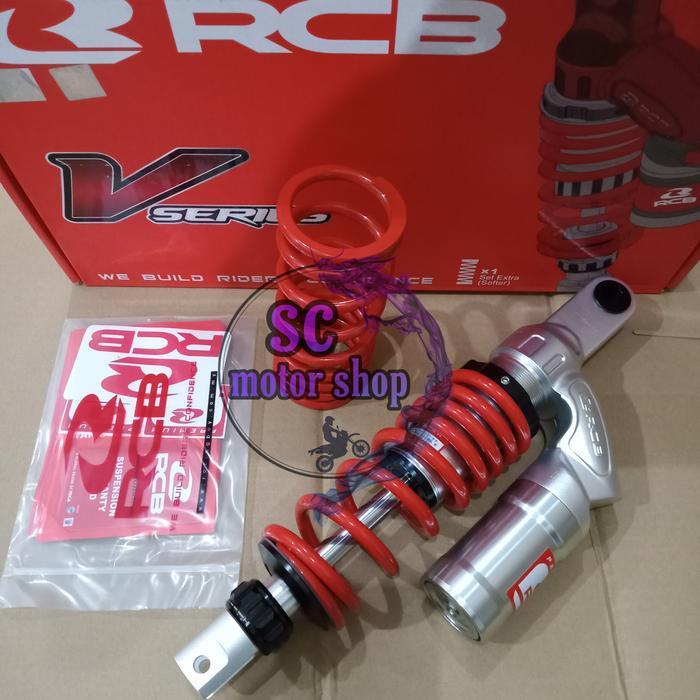 Shock tabung RCB 305mm vs series click rebound vario-mio-beat-scoopy - Red/Silver