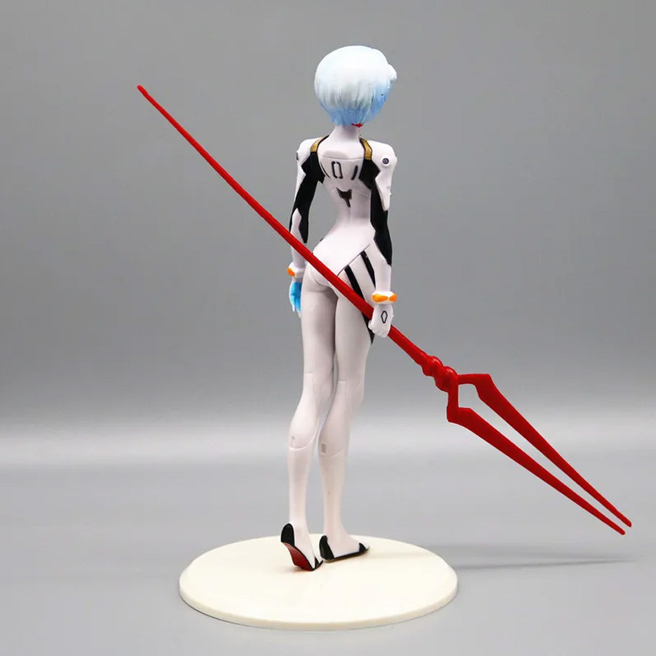 23cm Rei Ayanami Action Figure with Spear of Longinus EVA Neon Genesis Evangelion Anime Collectible