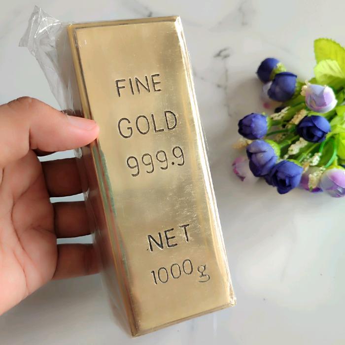 Miniature Emas Batangan / Fine Gold 999.9 / Miniature Emas Batangan 1 Kg Asli Kuningan