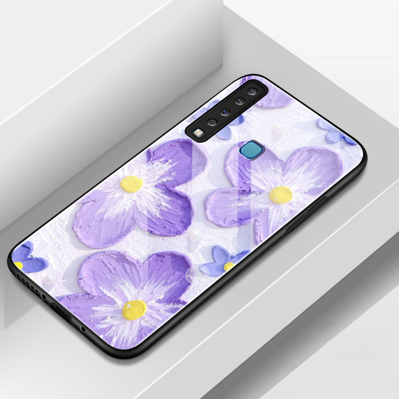 Casing Hp Untuk Samsung A9 2018 A8+ 2018 A8 2018 Case Pola Bunga Krim Kartun Casing Ponsel Cangkang 