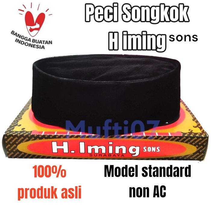 ORIGINAL Peci songkok h iming sons surabaya warna hitam bahan berkualitas READY STOCK
