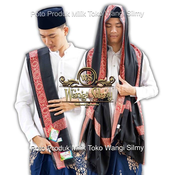 TERMURAH Sorban Kasiri India Kasmiri Shawl Hitam Motif Merah READY STOCK