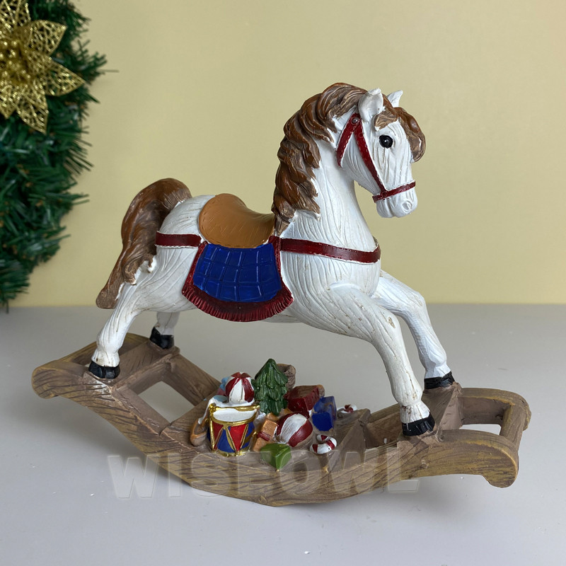 SAAKAR Resin Cute Horse Figurines Creative Retro Animal Statue Home Living Room Desktop Christmas De