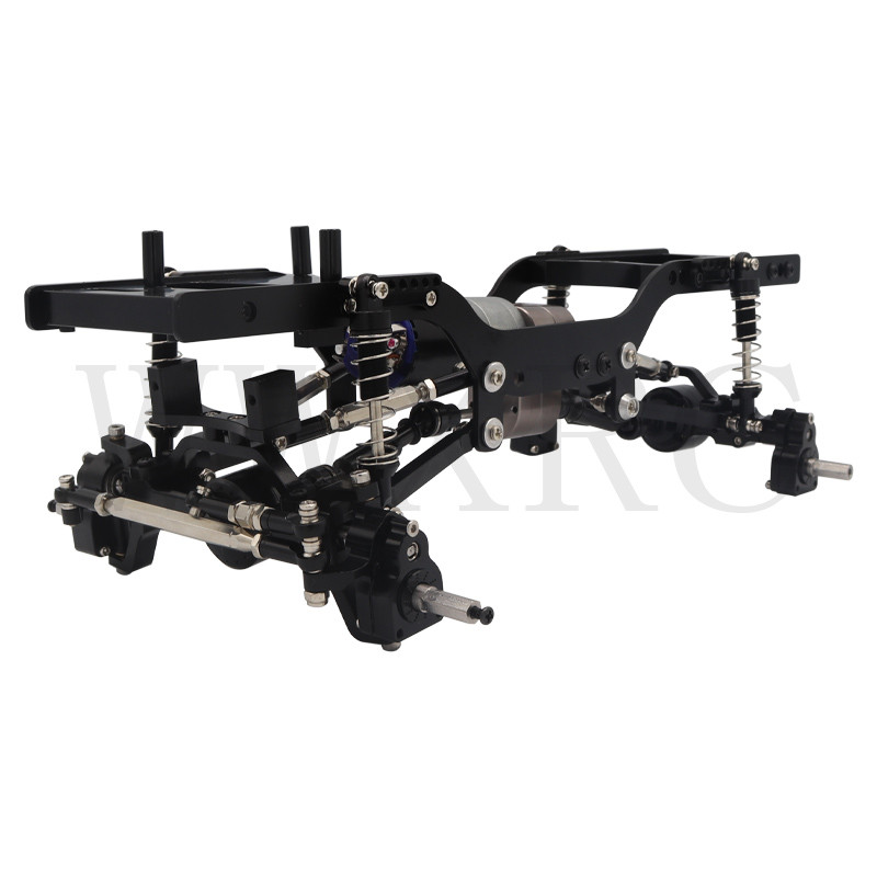 Full Metal Frame Chassis Kit Shock Pull Rod with Portal Axle for 1/12 MN MN98 D90 D91 D99 D99S MN90 