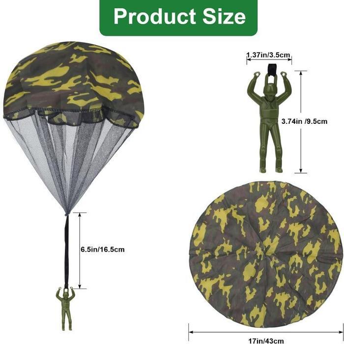 abmg- 2Pcs Mainan Parasut Anak Mainan Anak Terjun Payung Terjun Payung Mainan Payung Terjun