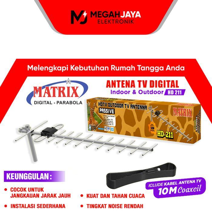 PROMO MATRIX ANTENA TV DIGITAL +BOOSTER HD211 / HD 211 / HD-211 (FREE KABEL) TERBARU