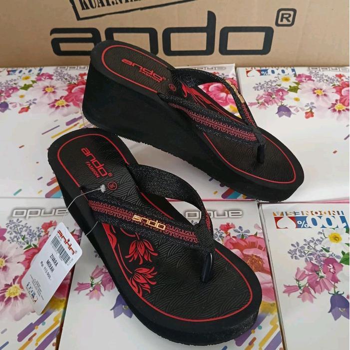 Sandal Wedges Ando Original Monalisa, Joice Wedges Sendal Perempuan