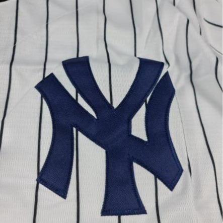 Baju Jersey Baseball New York Yankees Ny Putih Import Quality Promo !