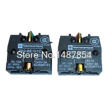 20Pcs/Lot ZB2-BE101C Push Button Switch Contact Block Normal Open