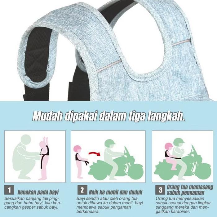 Sabuk Bonceng Motor Anak/Sabuk Pengaman Motor Anak/Tas Pengaman Motor Anak