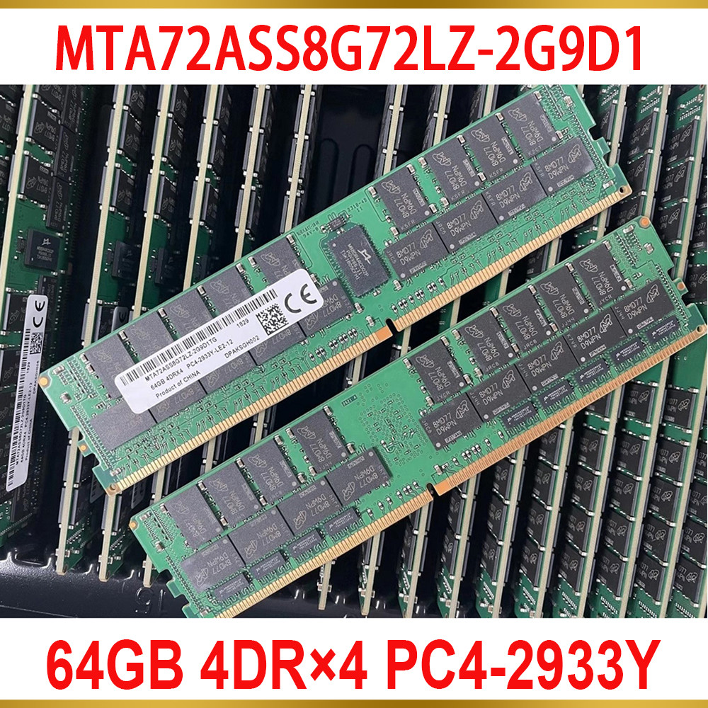 PROMO   1 Pcs Server Memory For MT RAM 64G 64GB 4DR×4 PC4-2933Y DDR4 2933 MTA72ASS8G72LZ-2G9D1 KM82Q