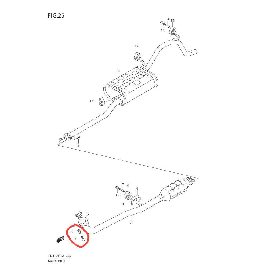 Baru Baut Knalpot Karimun Estilo 4Piston 2Pcs Ori Berkualitas