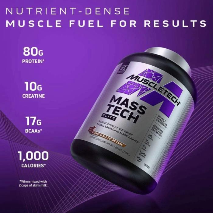 Muscletech Masstech Elite 6Lb Mass Tech Mass Gainer Best Seller