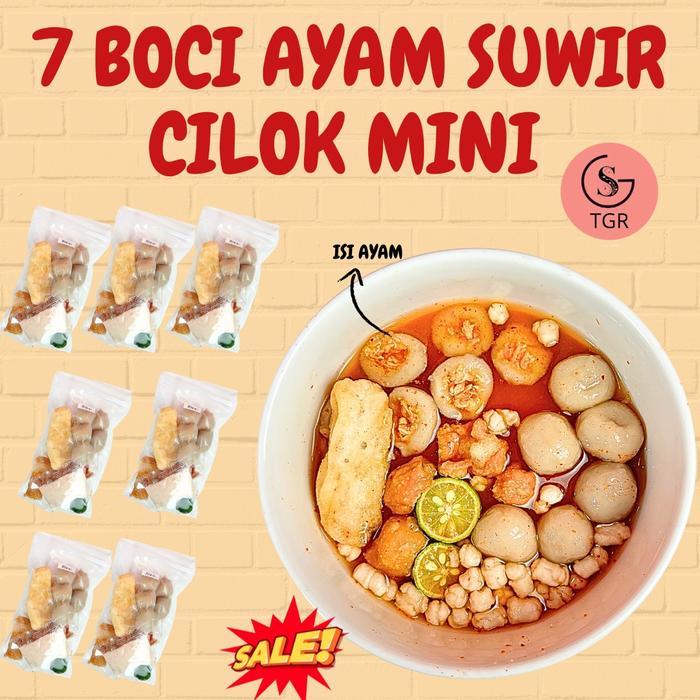 7 BKS BOCI AYAM SUWIR PEDAS - CILOK MINI Food Instan Kuah Seblak Mie Bakso aci kuah Jajanan grosir