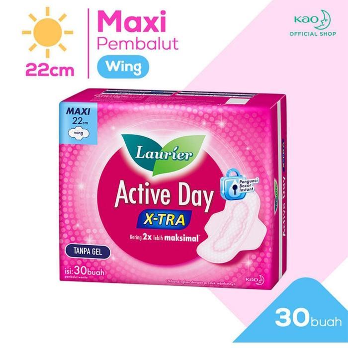aiji- Laurier Active Day Super Maxi Wing 30Pcs