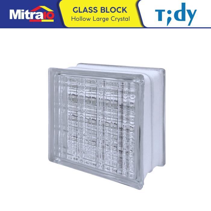 Tidy Glass Block Hollow Large Crystal 8X19X19 Cm Furniture