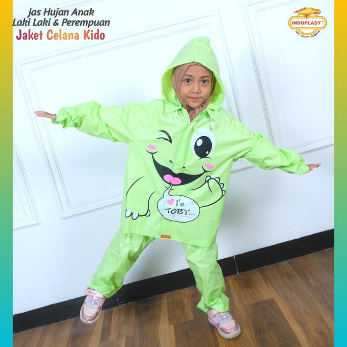 [Taniastore] JAS HUJAN ANAK JAKET CELANA KIDO - HIJAU