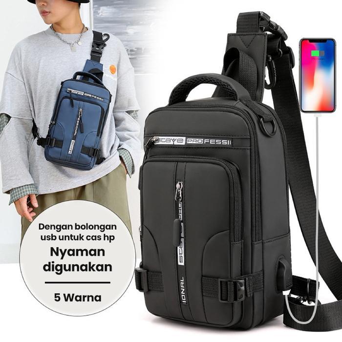 Eiger - Tas Selempang Pria Slingbag Tas Casual Trendy Tas Slempang Cowok Keren Tas Bahu Pria Ts713