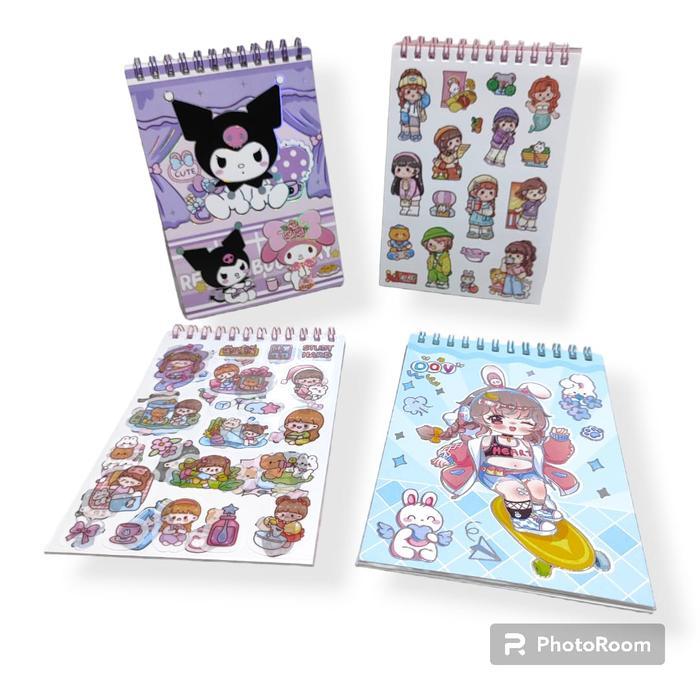 Stiker Buku Spiral Plus Gantungan. Isi 16 Lembar