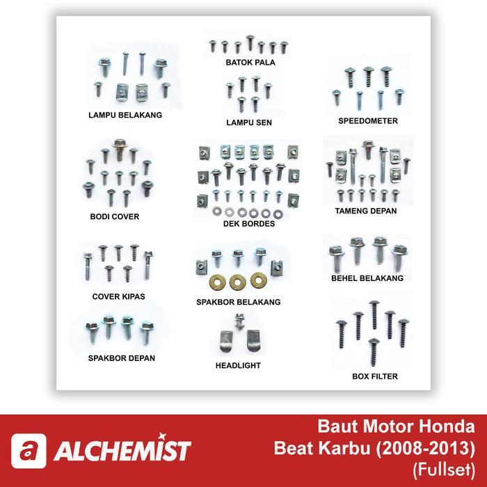 NEW Baut Honda Beat Karbu Full Set / Baud Honda Beat Karburator Full Body