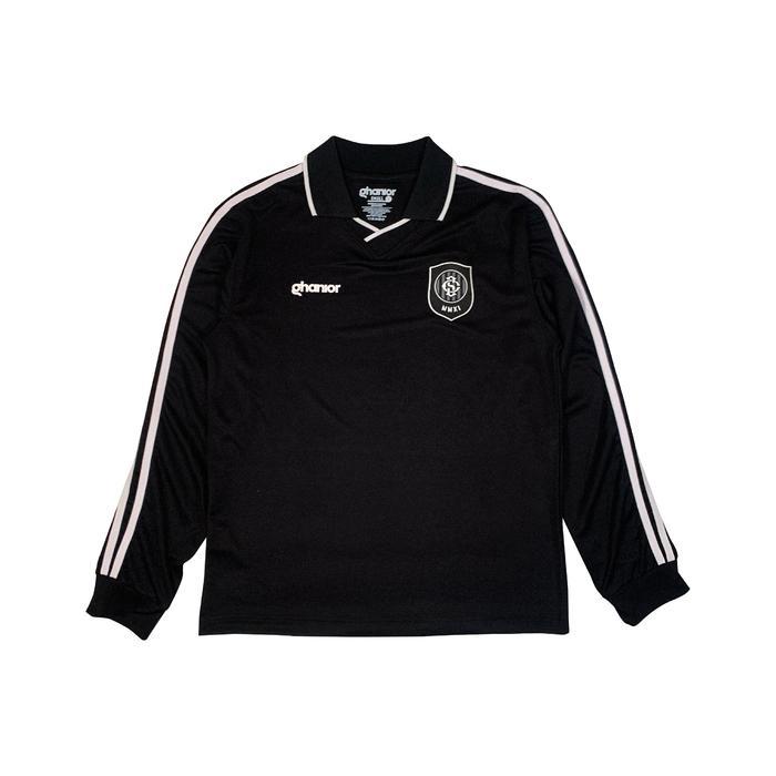 Ghanior LARGOBLACK Oversized Casual Jersey Retro Simple Elegan Warna - BLACK