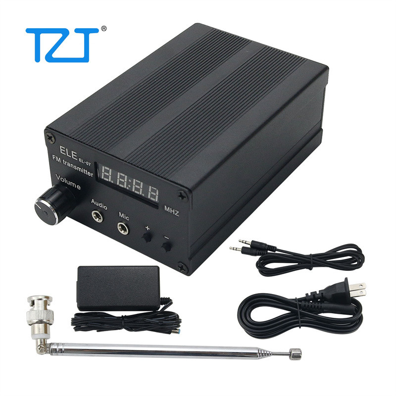 TZT 5W Stereo FM Transmitter Wireless Radio Transmitter Power Adjustable w/
