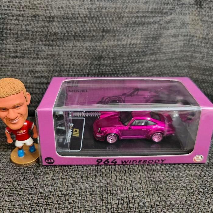 CM MODEL PORSCHE RWB 964 WIDEBODY PURPLE PINK METALIC UNGU VIOLET MERAH MUDA DIECAST MINISCALE 1/64