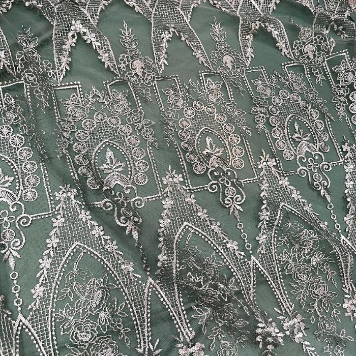 Kain Motif Sapto Lace Lebar 135cm Bordiran Tebal ( Per mtr )