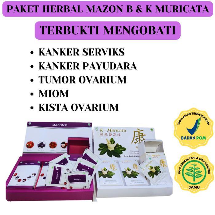 Premium Obat Kanker Serviks Kista Tumor Miom Payudara Mazon B Dan K Muricata Biomazo Neomorica