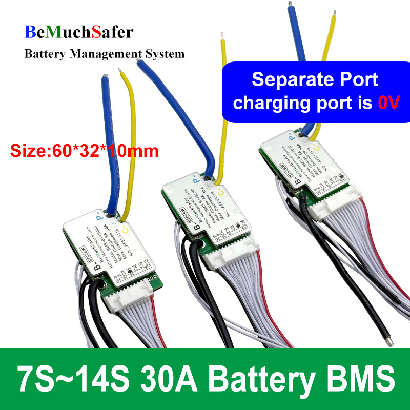 BeMuchSafer 7S 10S 12S 13S 14S 30A Battery BMS 24V 36V 42V 48V 52V BMS 7S30A 10S30A 12S30A 13S30A