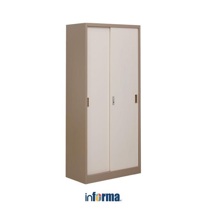 Informa Kiev Lemari Arsip Kantor Metal Slide - Cokelat Muda Office Cabinet Lemari Arsip Storage