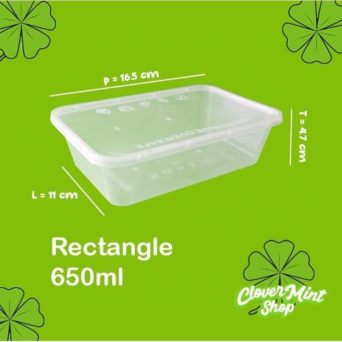 KOTAK MAKAN PLASTIK 650ML (500PCS)/TEMPAT MAKANAN/THINWALL/BOX PLASTIK