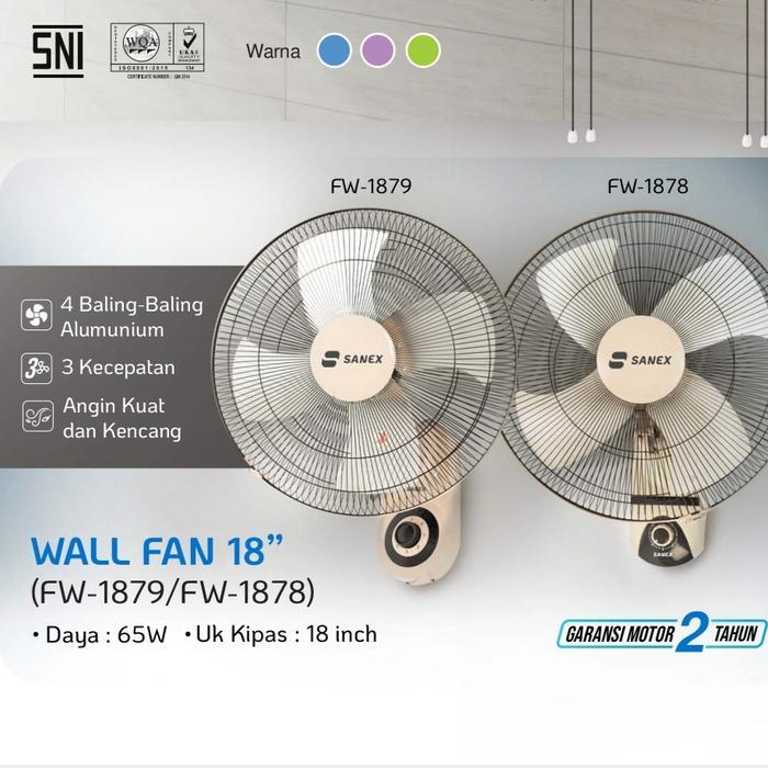 Baru Kipas Dinding Sanex 18 Inch/Kipas Dinding Sanex Blower