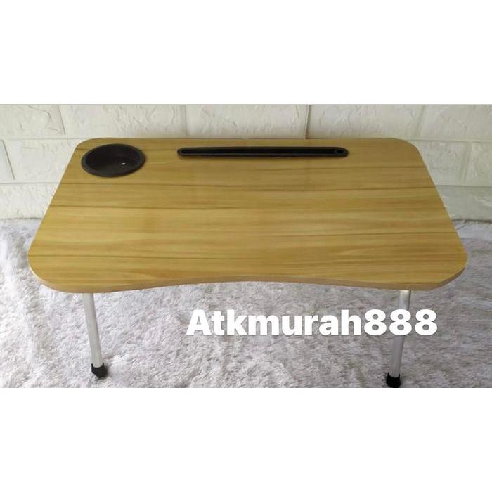 meja belajar lipat kayu / Meja Laptop Portable