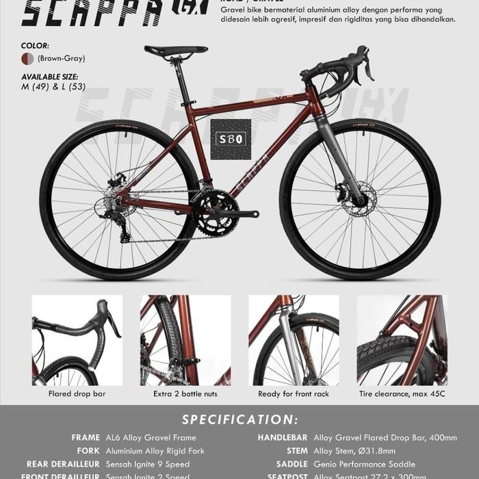 Sepeda Roadbike Gravel Genio Scappa GX Alloy 2022