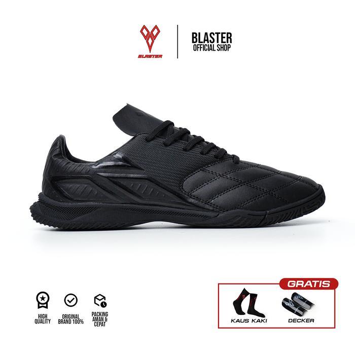Kanky Sport - Blaster Sepatu Futsal Full Black Power Play In Original Bunyi Cit Cit Olahraga Pria