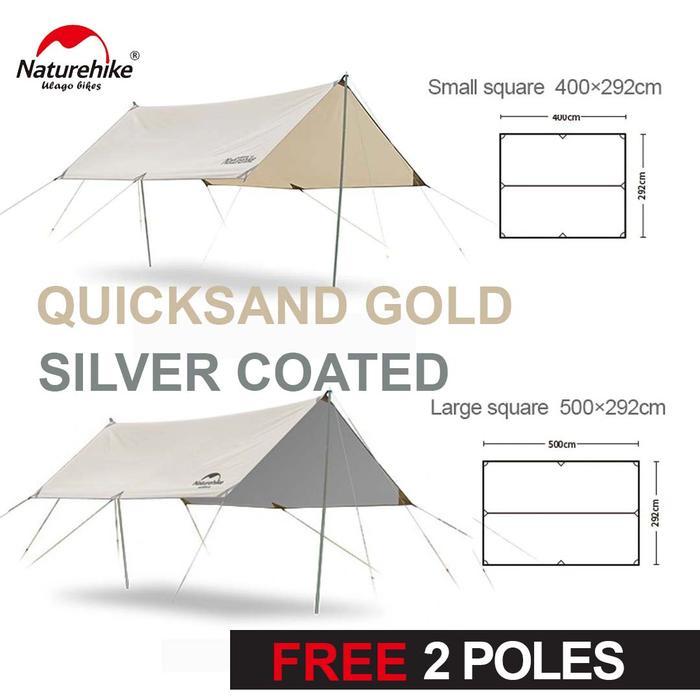 flysheet square NATUREHIKE NH20TM006 girder shelter kanopi tenda