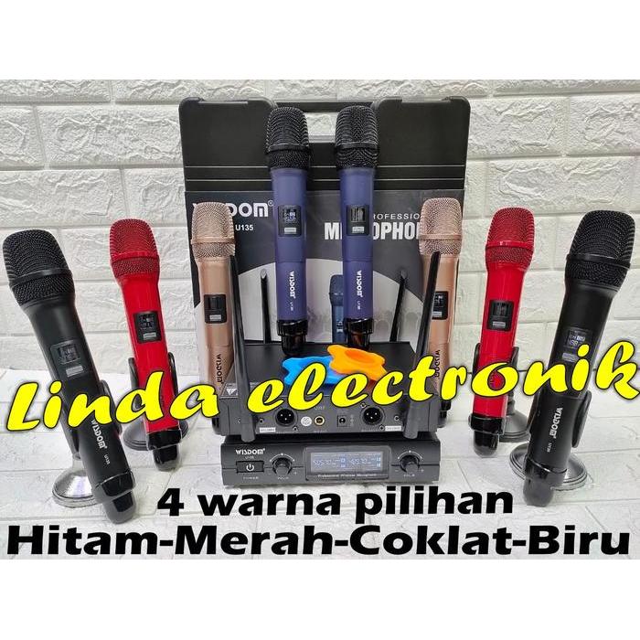 MIC WIRELESS WISDOM U135 2 MIC PEGANG MIC WISDOM U 135 ORIGINAL