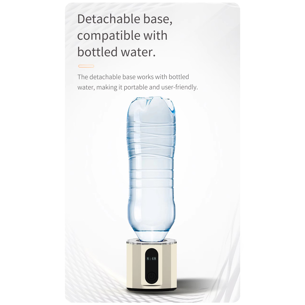 2026 New 6000PPB Portable Hydrogen Water Bottle, PEM Hydrogen Ionizer Rich Hydrogen Water Cup