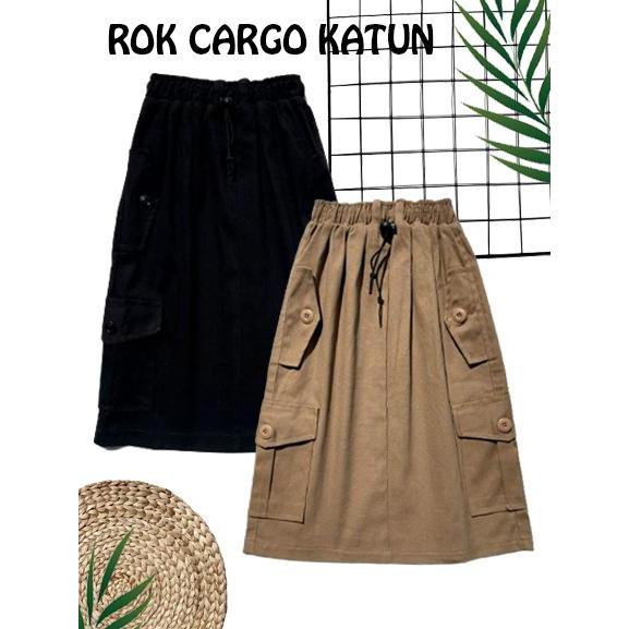 Premium Rok Cargo Anak/ Rok Katun Anak Perempuan / Rok Cargo Katun Anak Usia 1-12 Tahun Original