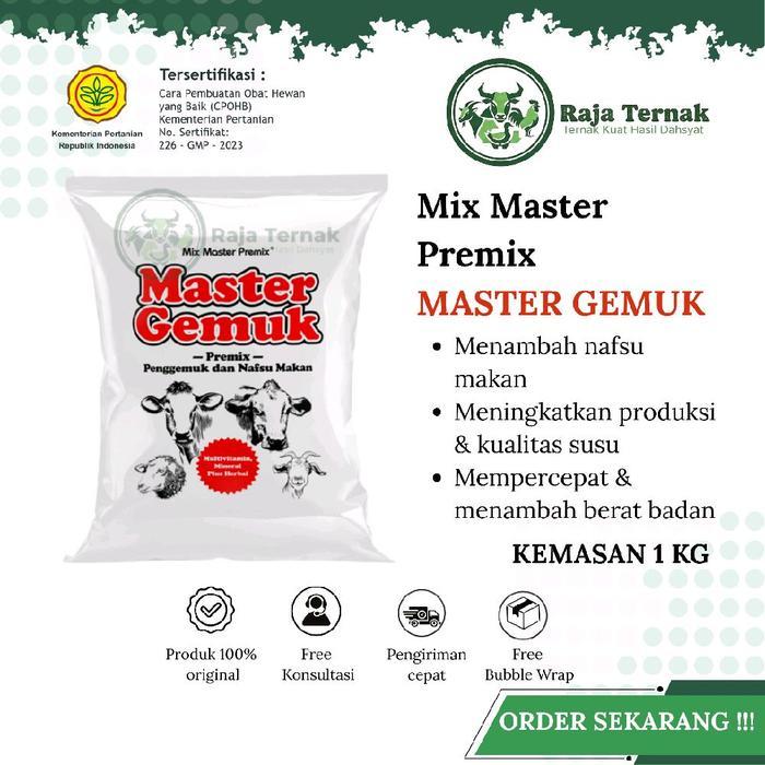 MASTER GEMUK - Suplemen Pakan Vitamin Mineral Untuk Penggemukan Sapi