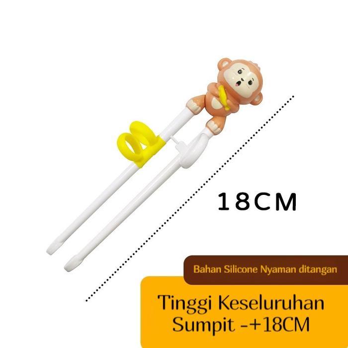 Sumpit Sendok Garpu Set Anak Karakter Hewan Lucu